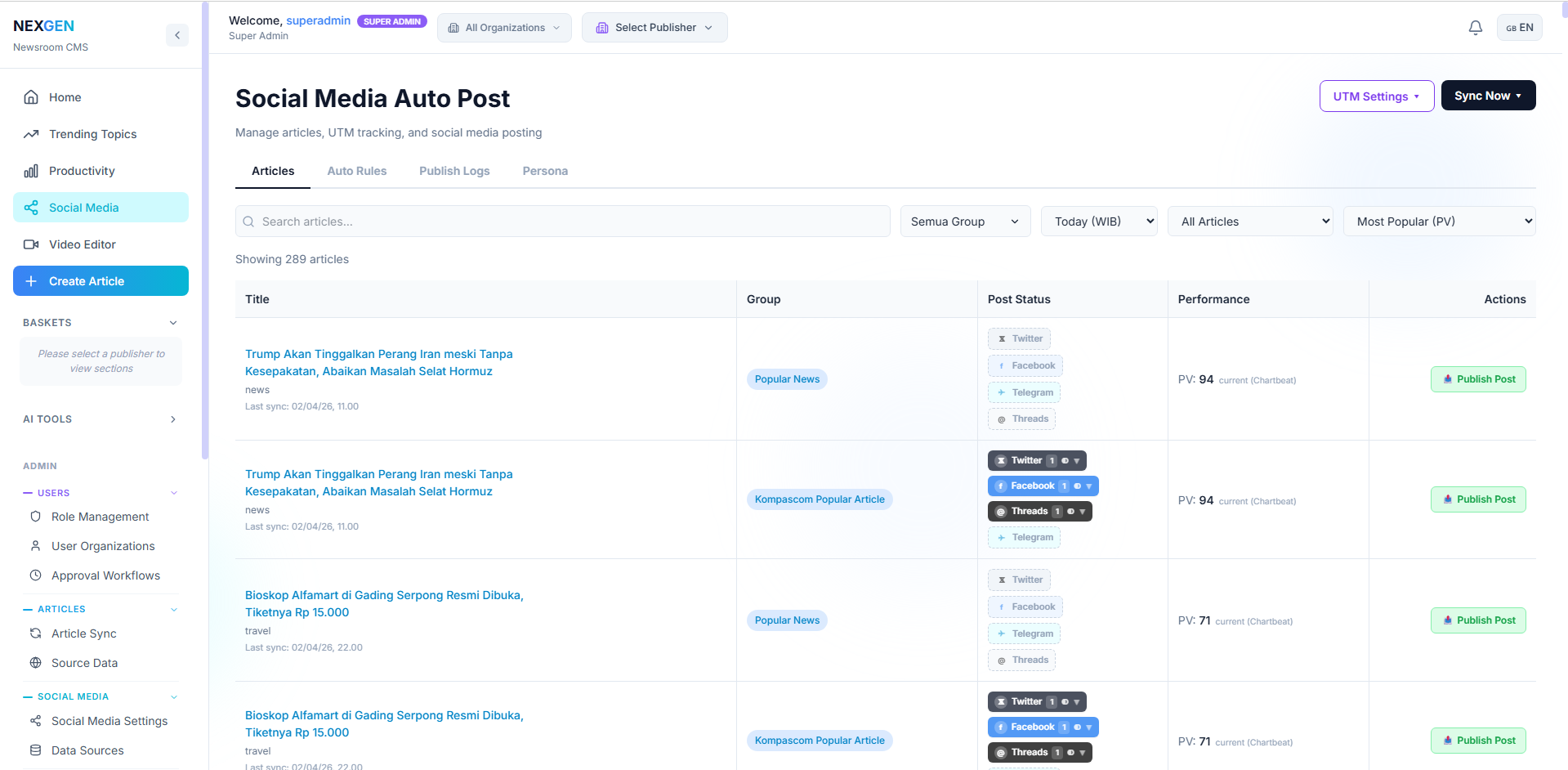 NexGeneration Editorial CMS